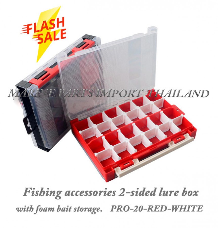 Fishing accessories 2-sided lure box with foam bait storage.PRO-20