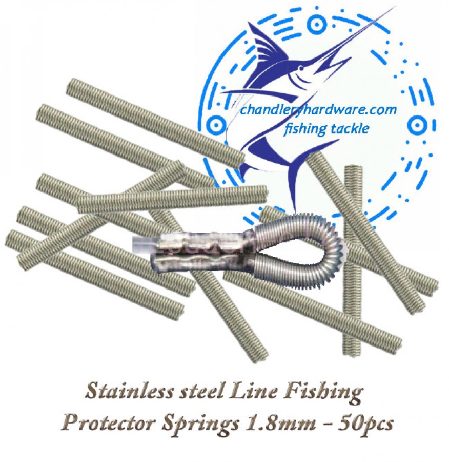 Stainless Steel Fishing Line Wire Loop Protector Springs 1.8mm - 50 pack -  Big Game Fish 